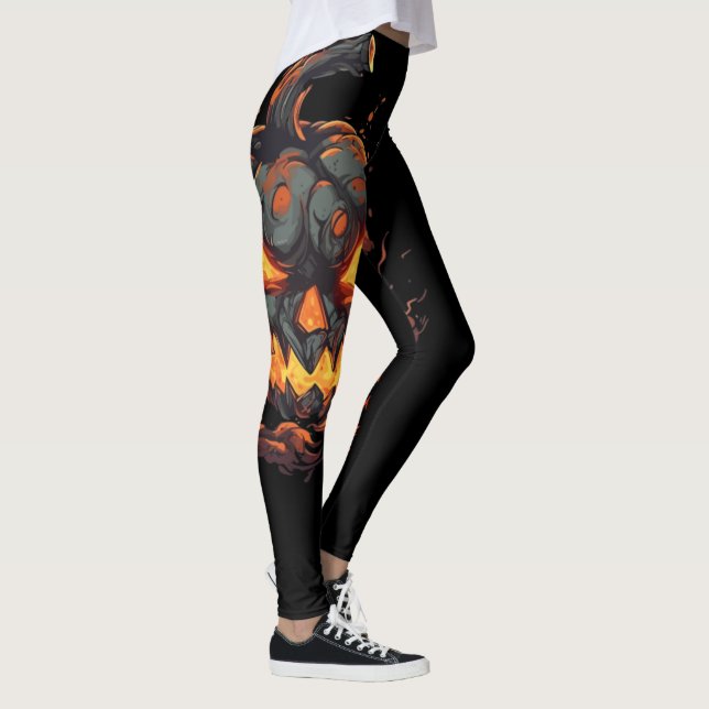  Petrifying Pumpkin Leggings (Right)