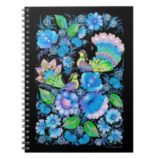 Petrikivka Ukrainian folk art watercolours signed Notebook