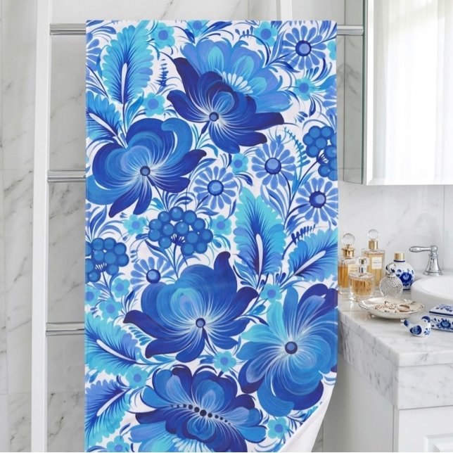 Petrikivka Ukrainian traditional folk art. Bath Towel (Creator Uploaded)