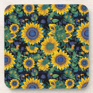 Petrikivka Ukrainian traditional folk art. Coaster