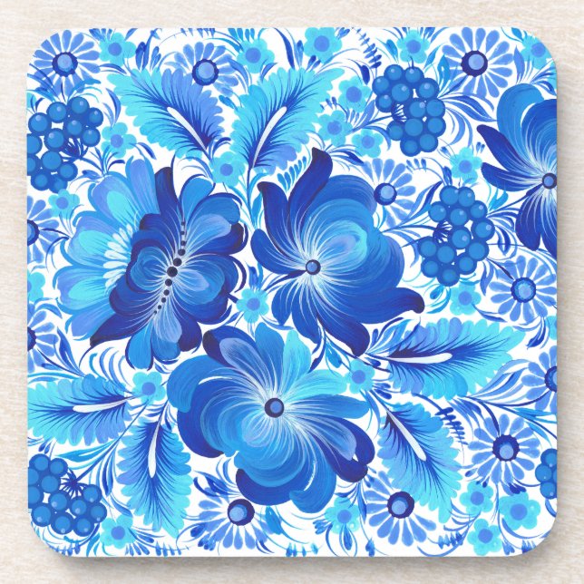 Petrikivka Ukrainian traditional folk art.. Coaster (Front)