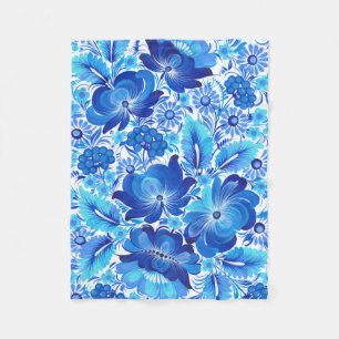 Petrikivka Ukrainian traditional folk art.  Fleece Blanket