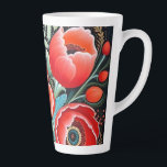 Petrikivka Ukrainian traditional folk art Latte Mug<br><div class="desc">Petrikivka Ukrainian traditional folk art.</div>