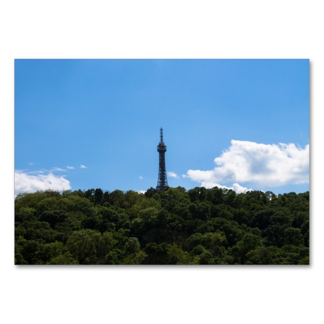 Petřín Lookout Tower Table Number (Front)