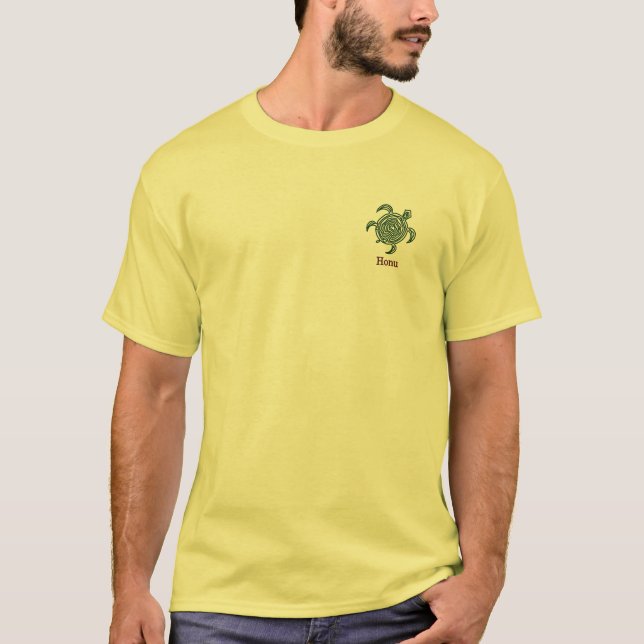 Petroglyph Hawaiian Green Sea Turtle T-Shirt (Front)