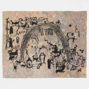Petroglyph Panel Fleece Blanket