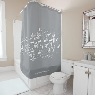 Petroglyph Panel Shower Curtain
