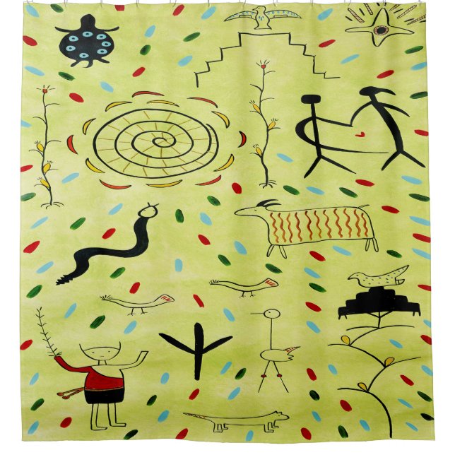 Petroglyphs 1 Shower Curtain (Front)