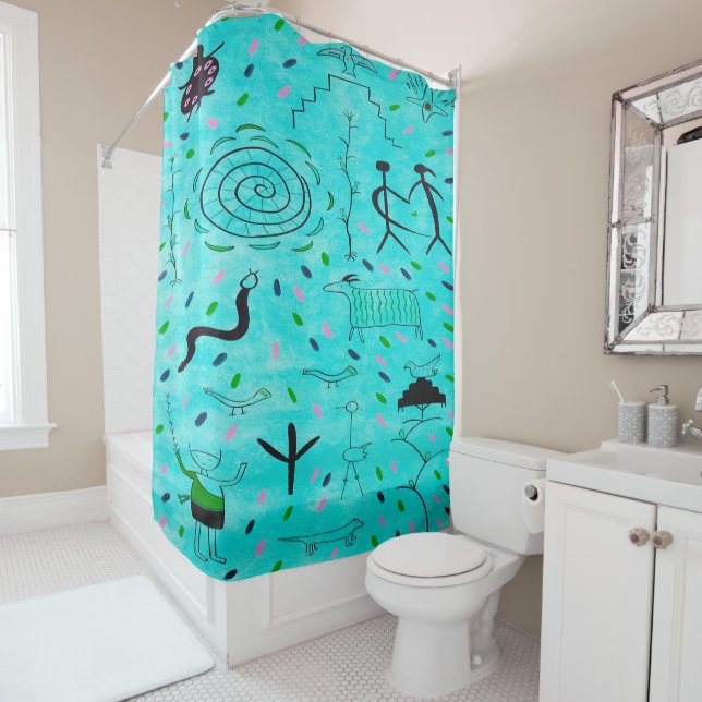 Petroglyphs 4 Shower Curtain (In Situ)