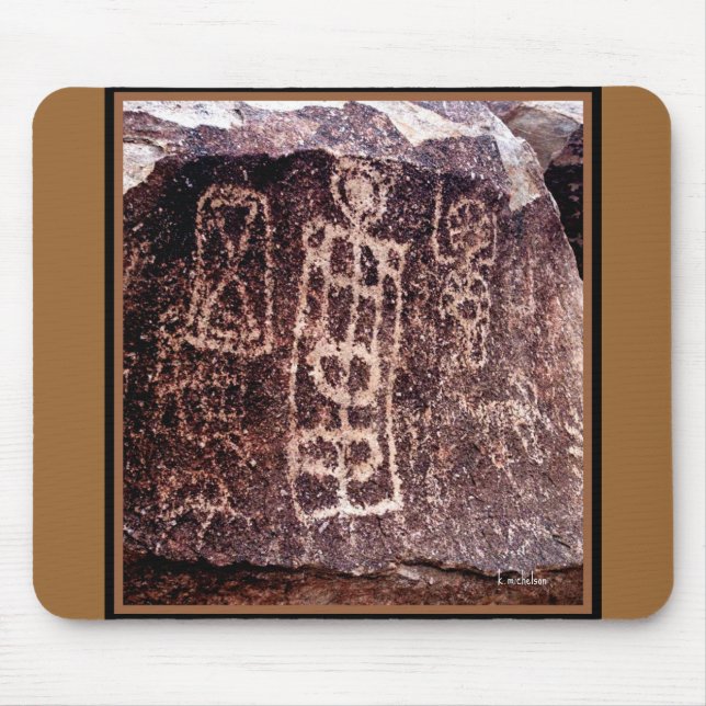 PETROGLYPHS AMERICAN SOUTHWEST, NEVADA DESERT MOUSE PAD (Front)