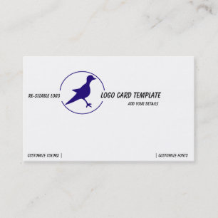 Petroglyphs Blue Bird Logo Business Card