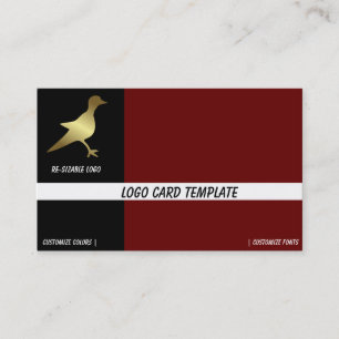 Petroglyphs Gold Bird Logo Business Card