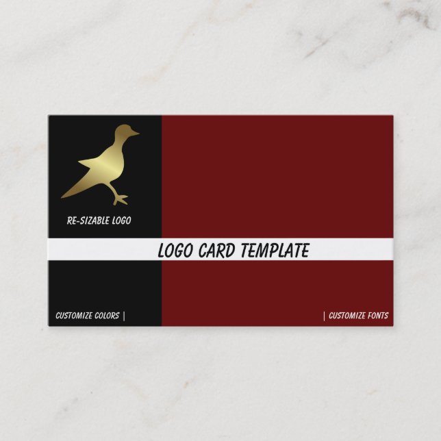 Petroglyphs Gold Bird Logo Business Card (Front)