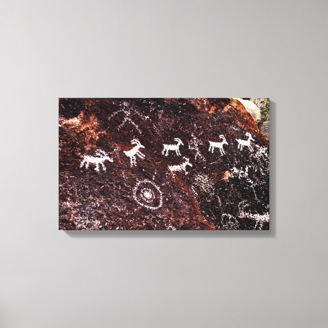 PETROGLYPHS NEVADA DESERT AMERICAN SOUTHWEST CANVAS PRINT (Front)