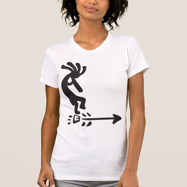 Petroglyphs Silhouette Kokopelli  T-Shirt (Front)
