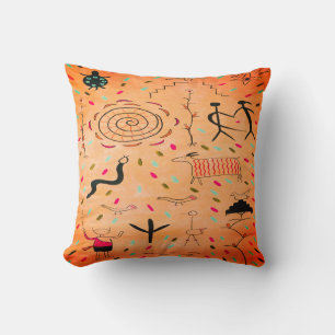 Petroglyphs Throw Pillow