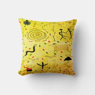 Petroglyphs Throw Pillow
