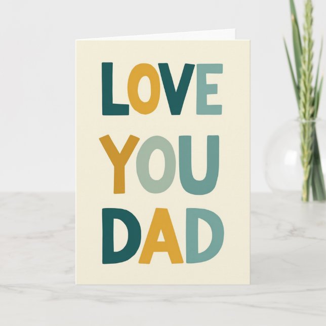 Petrol Blue Dad Love Card (Front)