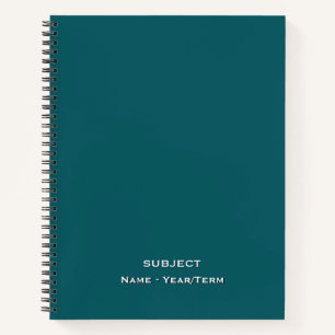 Petrol Blue Notebook