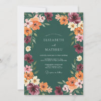 Petrol Plum Wildflower Wedding