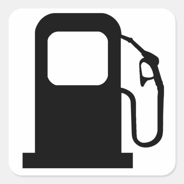Petrol Pump Square Sticker (Front)
