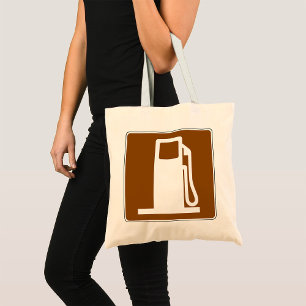 Petrol Road Sign Tote Bag