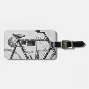 Petrolette Omega Motorcycle, 1895 Luggage Tag