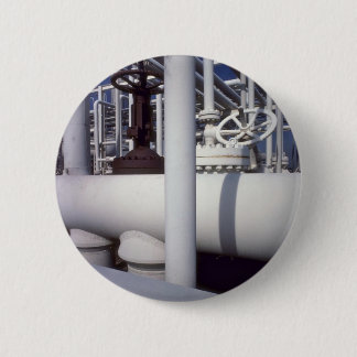 Petroleum refinery pipeline 6 cm round badge