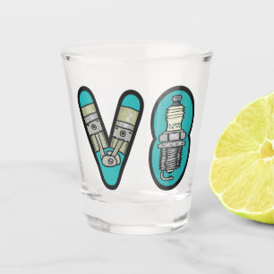 Petrolhead V8 Car Enthusiast Shot Glass
