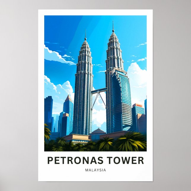 Petronas Tower Malaysia Travel Print (Front)