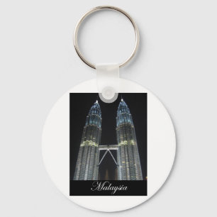 Petronas Towers at Night Key Ring