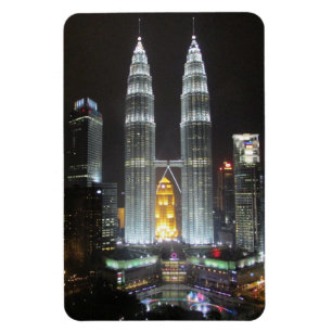 petronas towers night magnet