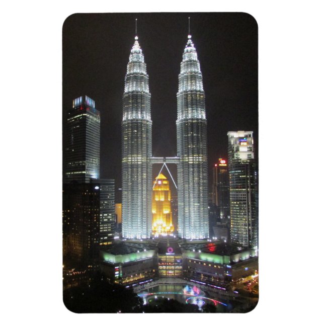petronas towers night magnet (Vertical)