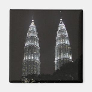 petronas towers night tops magnet