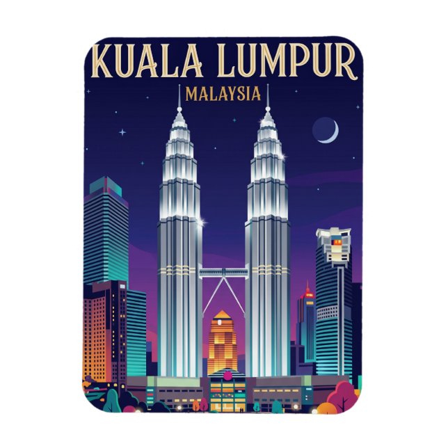 Petronas Twin Towers Malaysia Magnet (Vertical)