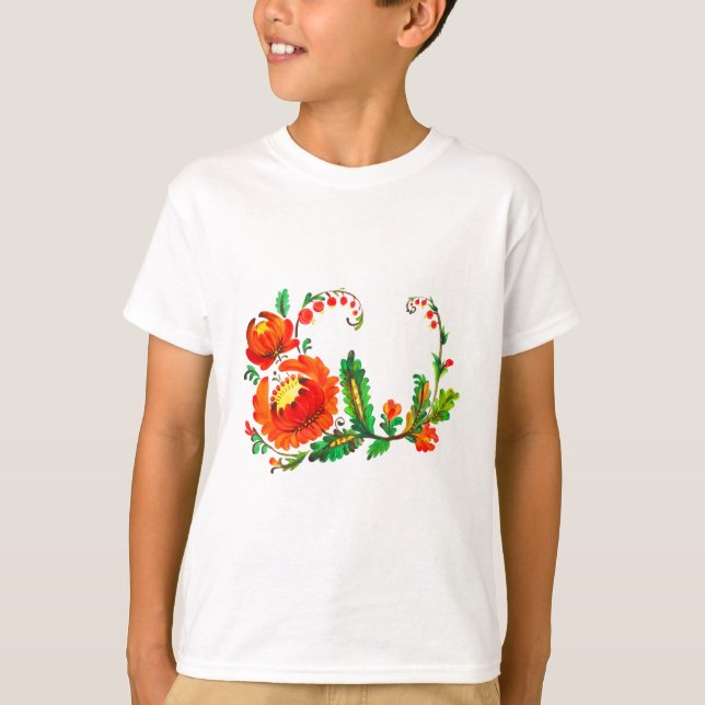 Petrykivka Ukrainian art T-Shirt (Front)