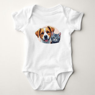 pets and dog baby bodysuit