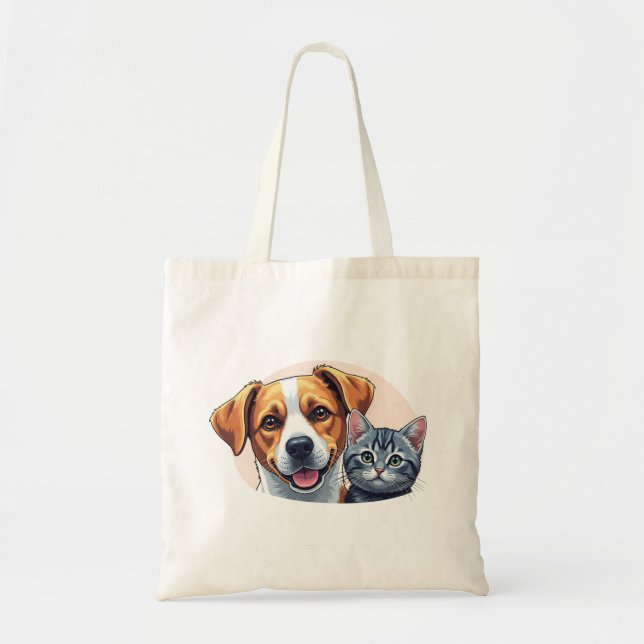 pets and dog tote bag (Front)