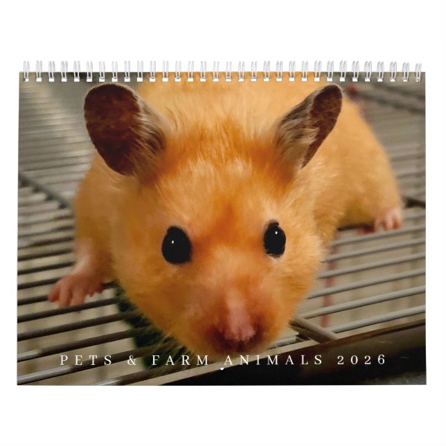Pets and farm animals 2026 calendar (Cover)
