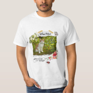 Pets and flowers collage scaleable cutomized T-Shirt
