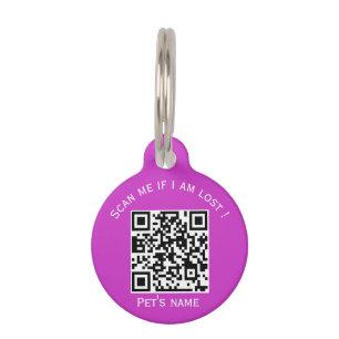 Pets code qr animal lost pet ID tag