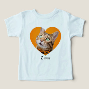 Pet's Cute Modern Typography Name and heart Photo