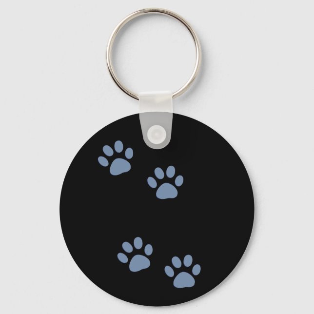pets dog cat pawprints key ring (Front)