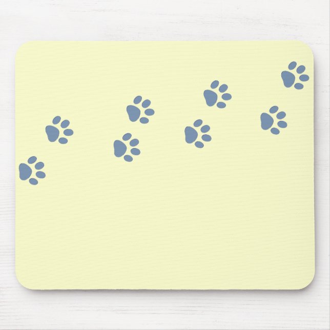pets dog cat pawprints mouse pad (Front)