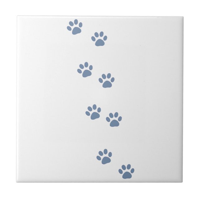 pets dog cat pawprints tile (Front)
