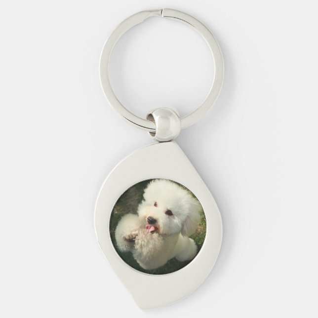 Pets, Dog, Poodle Key Ring (Front)