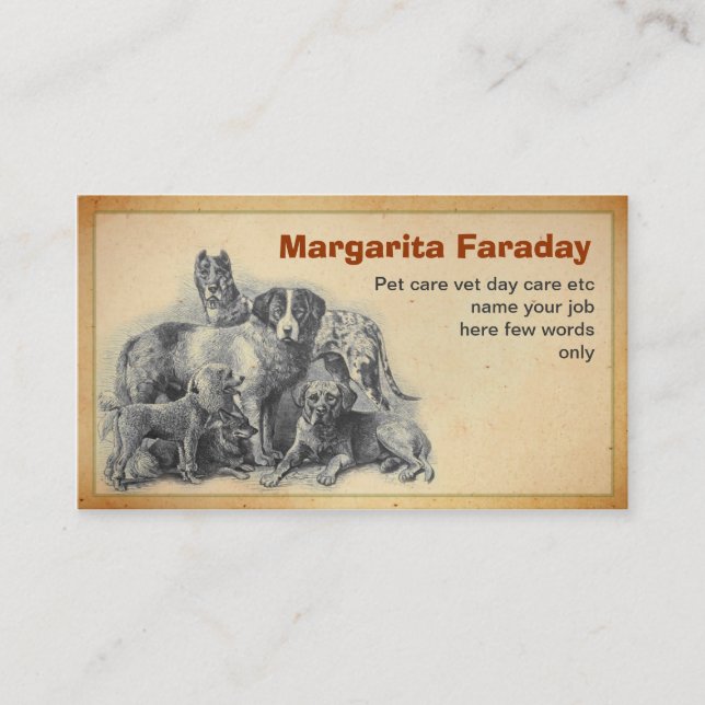 pets dogs business card (Front)