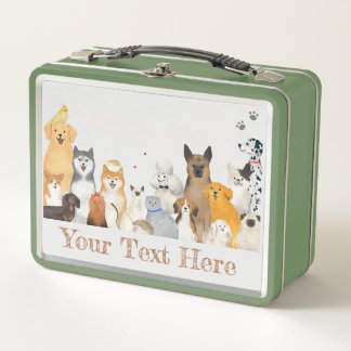 Pets, Dogs & Cats Metal Lunch Box