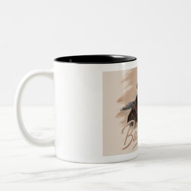 Pet's Elegant Typography Name and Photo mug (Left)