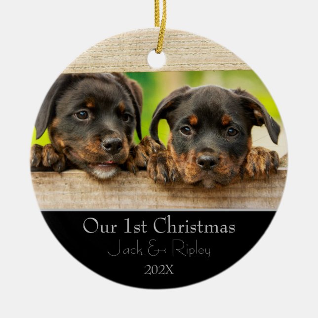 Pets First Christmas Ceramic Tree Decoration (Front)